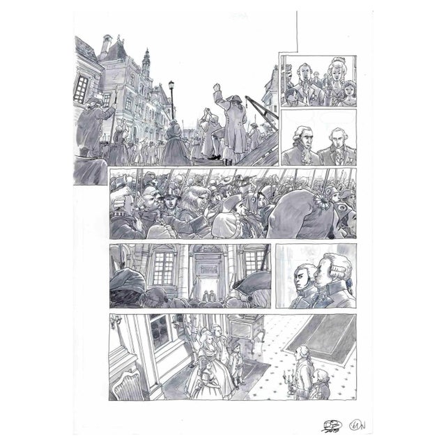 Vincenzo Bizzarri, Louis is Back, Ink & Watercolor on Paper, 2019 For Sale