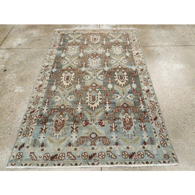 Galerie Shabab Collection Mid-20th Century Persian Malayer Accent Rug For Sale - Image 4 of 8