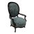 Late 20th Century Victorian Style Spoon Back Lounge Chair For Sale