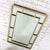 Late 20th Century Modern Large Rectangular Wall Mirror W/Brass Windowpane Frame For Sale - Image 4 of 18