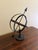 French Country Late 20th Century Black Iron Armillary Globe Sculpture – Traditional Landscape & Garden Decor For Sale - Image 3 of 9
