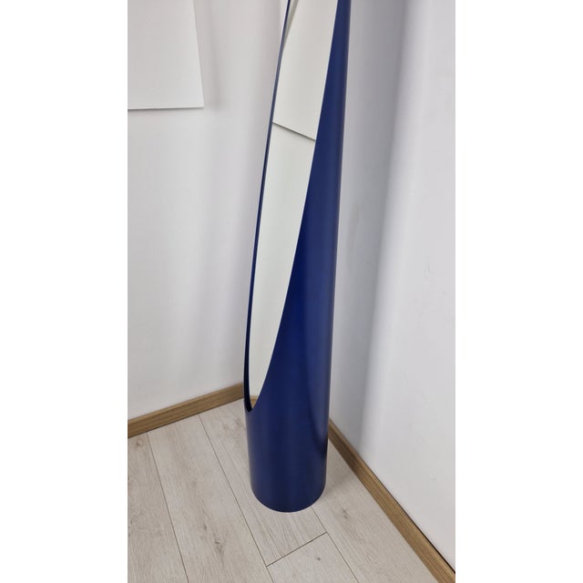 Model Unghia Nail Lipstick Floor Mirror in Blue For Sale - Image 10 of 12