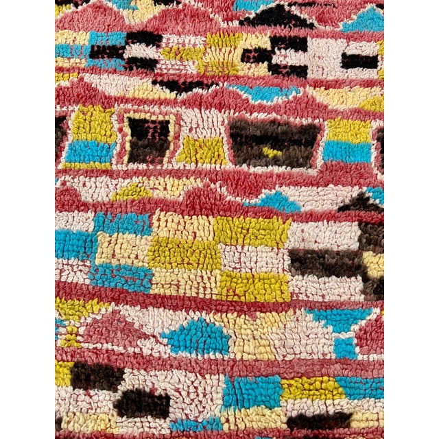 Abstract Vintage Moroccan Boujaad Rug - 5′11″ × 8′2″ For Sale - Image 3 of 7