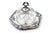 Embossed Silver Cheese Dish with Cutouts and Acid-Etched Glass Bell with Cut-Out Knob, in Very Good conditions. Designed...