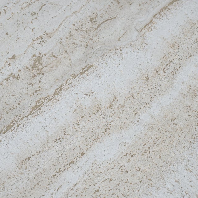 Beige 1980s Modernist Travertine Coffee Table For Sale - Image 8 of 11
