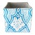 Modern Turquoise Cubic Porcelain Planter For Sale - Image 4 of 4