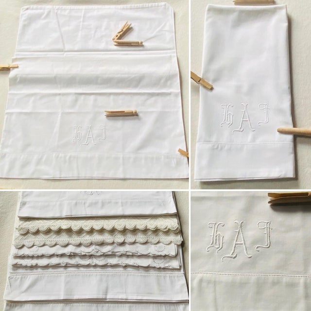 ….From the same remarkable Nantucket house sale that gave us the tea cloth — and just as good. Seven pillowcases ranging...