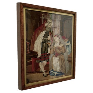 19th Century Framed Scottish Tapestry, 1860s For Sale
