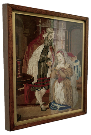 19th Century Framed Scottish Tapestry, 1860s