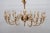 Rare Impressive Neoclassical Venetian chandelier made in highest quality hand blown glass in amber clear glass with 24...