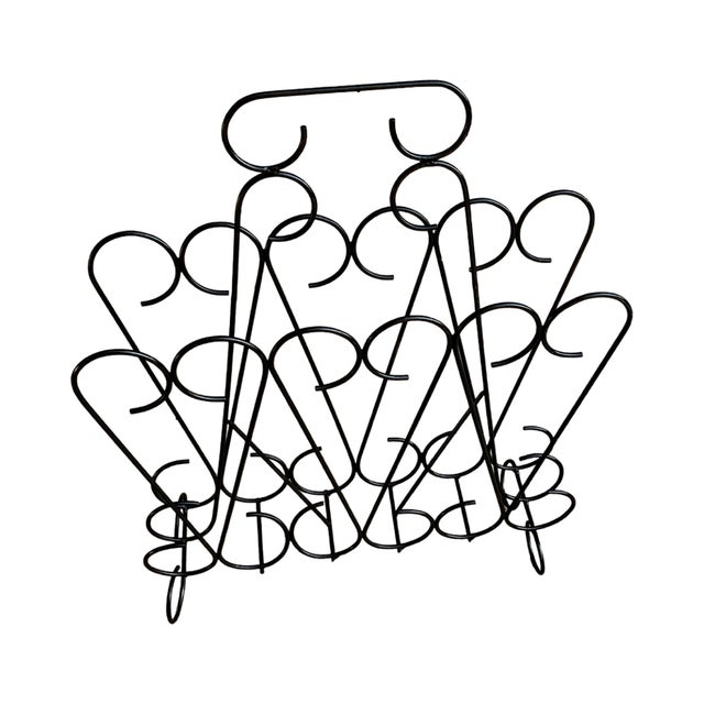 Openwork Metalwork Newspaper Rack, Belgium 1970s For Sale - Image 12 of 12