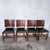 Arts and Crafts Art Deco Oak Dining Chairs with Green Vinyl Seats, Set of 4 For Sale - Image 5 of 9