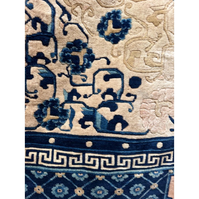 12 X 9 Antique Chinese Art Deco Chinoiserie Peking Rug Geometric Medallion For Sale - Image 9 of 15