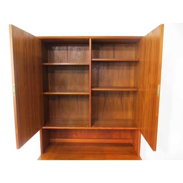 1960s Erik Brouer 2pc. Cabinet Chest or Dry Bar by Brouer Mobelfabik Denmark For Sale - Image 5 of 12