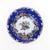 Ceramic Antique Royal Blue Porcelain Plate – Floral & Fruit Motif For Sale - Image 7 of 7