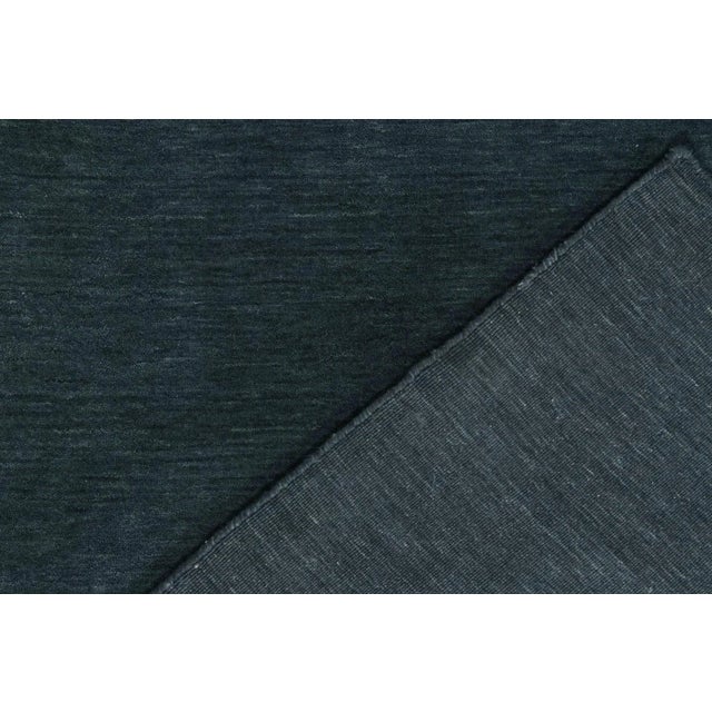 Textile Rug & Kilim’s Contemporary Rug in Solid Black and Dark Gray Undertones For Sale - Image 7 of 7