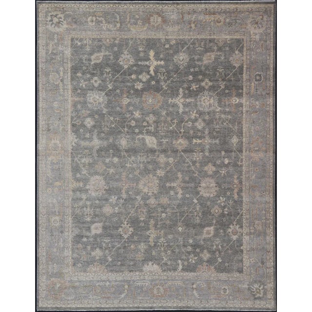 Large Hand-Knotted Oushak Wool Rug by Keivan Woven Arts 11'10 X 15'2 For Sale - Image 12 of 12