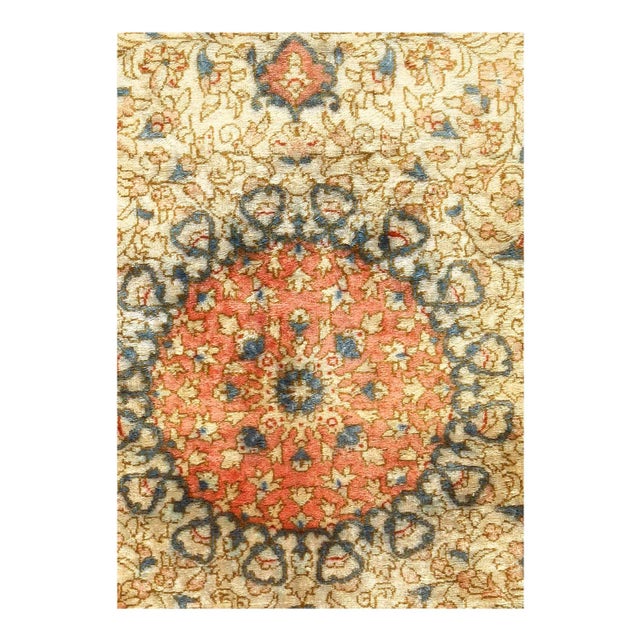 This beautiful master piece Persian Rug is pure silk and weaved in the city called Qum(Qom). Qum is a holly city in Iran...