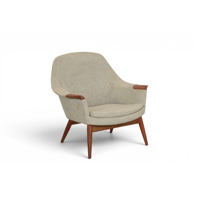 Westnofa Furniture Mid 20th Century Lowback Organic Modern "Marina" Armchair by Gerhard Berg for Stokke For Sale - Image 4 of 7