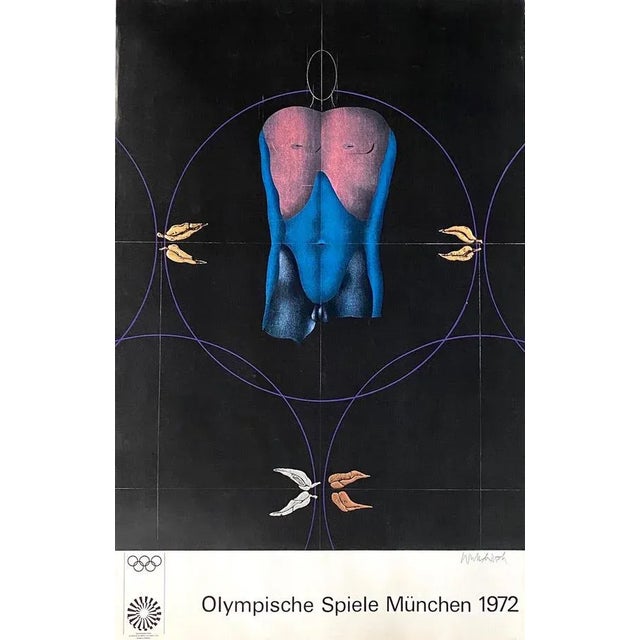 Munich Olympic Poster by Paul Wunderlich, 1972 For Sale - Image 6 of 6