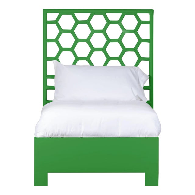 Honeycomb Platform Bed Twin, Bright Green For Sale