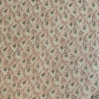 English “Glynde” Nicholas Herbert Ltd. Dusty Pink Printed Cotton Fabric- 3 1/4 Yards For Sale