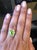 Peridot Diamond White Gold Engagement Ring, Size 7.25 For Sale In Los Angeles - Image 6 of 6
