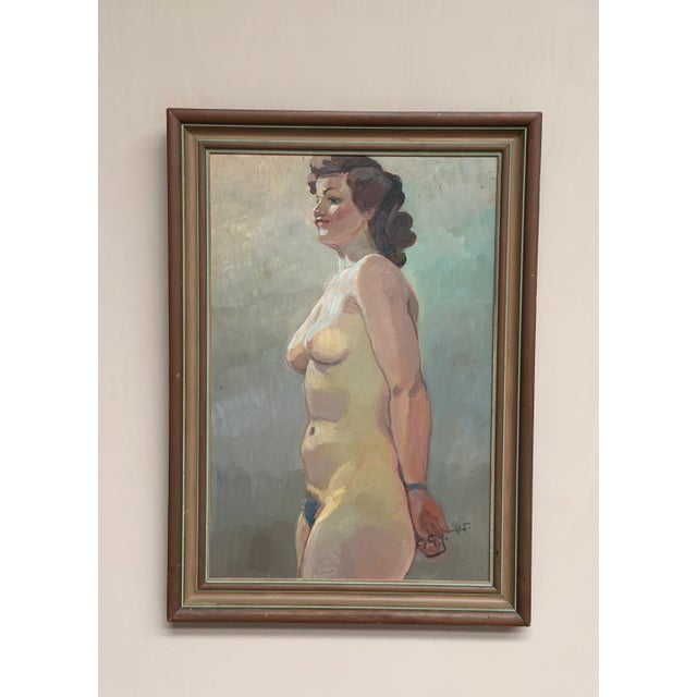 Gustaf Gunnar Johansson, Nude Study., 1945, Oil on Panel, Framed For Sale - Image 6 of 11