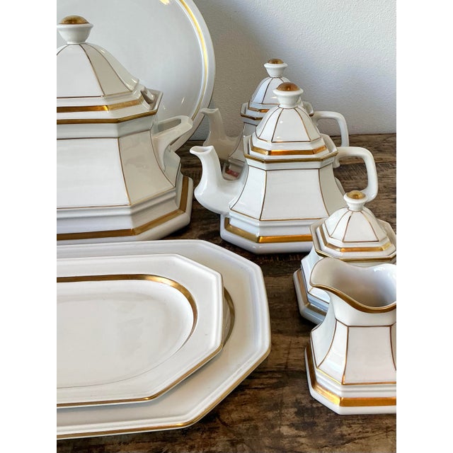 Vintage Italian Gallerie De Porcelaine “Lombardi Medici” Serving Set of 11 For Sale In West Palm - Image 6 of 9