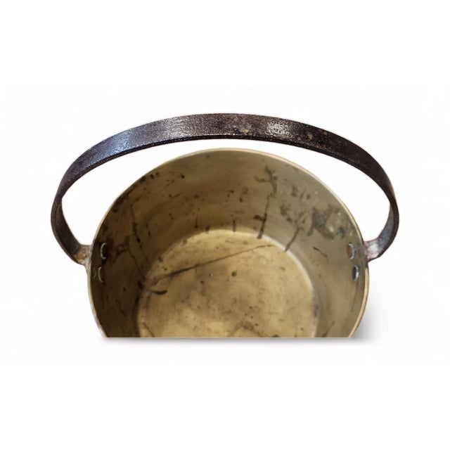 Very Fine Antique Brass & Wrought Iron Jam Kettle Pail Bucket, C1880s ...