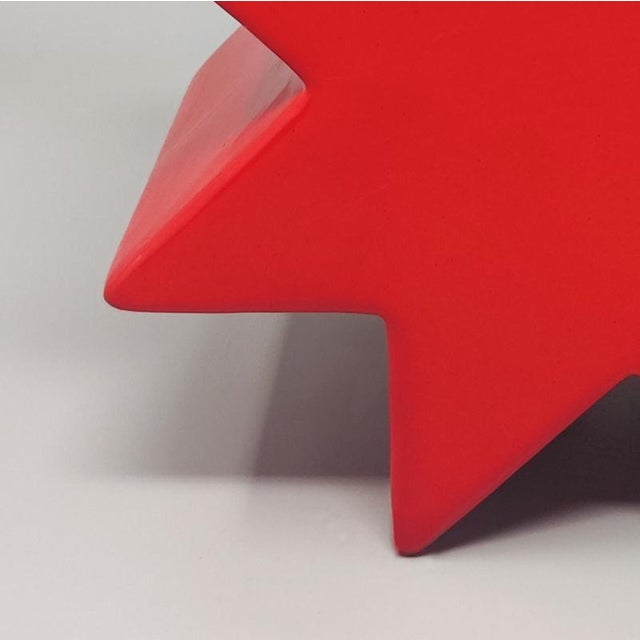 Red Vase Hsing by Ettore Sottsass, Italy, 1980s For Sale - Image 9 of 10