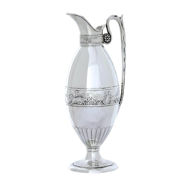 Antique Silver Claret Jug by Frederick Elkington For Sale