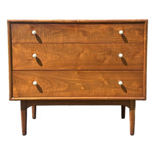 1960s Kipp Stewart for Drexel Declaration Walnut Chest of Drawers With Vanity For Sale