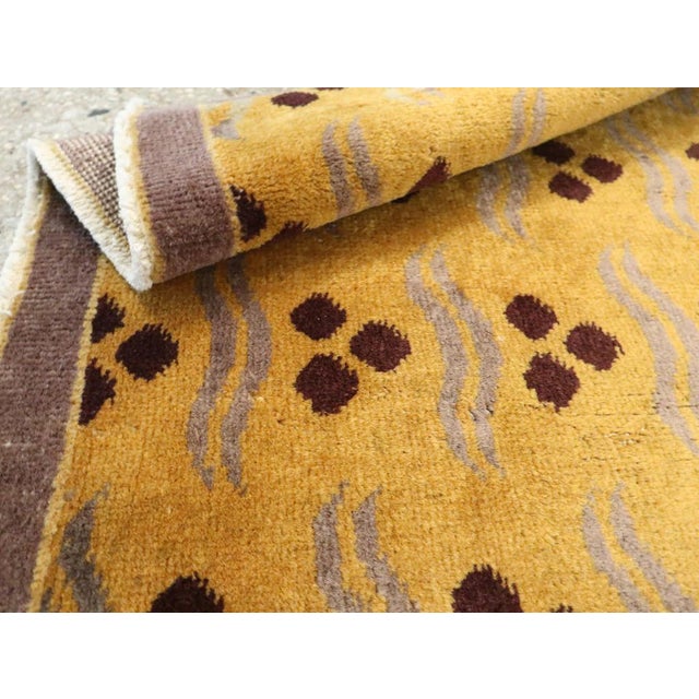 Textile Galerie Shabab Collection Mid-20th Century Turkish Anatolian Deco Throw Rug For Sale - Image 7 of 7
