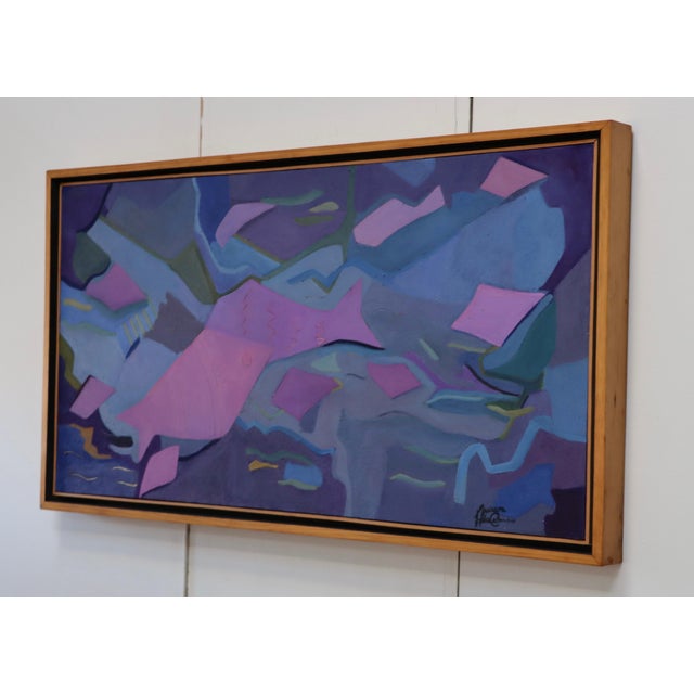 Pescados En El Mar Abstract Artwork By Mexican Artist Maricruz H. Covarrubias For Sale - Image 12 of 12