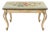 Antique French Louis XV Style Carved Wood Bench With Floral Needlepoint Seat For Sale