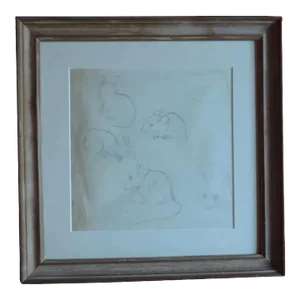 Pre War Mice Study for Children's Book Pencil Drawing by Stephen Voorhies