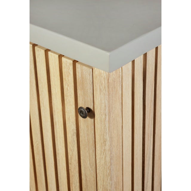 Eclipse Outdoor Solid Teak Natural Look Wood Cabinet - Outdoor For Sale - Image 12 of 12