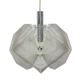 Clear Wire Hanging Lamp by Paul Secon for Sompex, Germany, 1970s For Sale