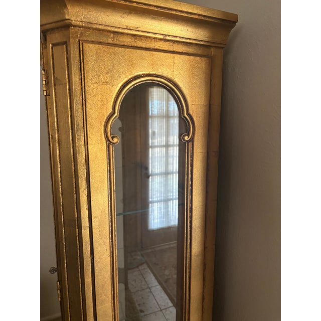 1970s 1970s Weiman Gold Leaf French Curio For Sale - Image 5 of 5