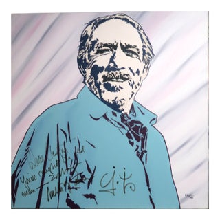 "Anthony Quinn - Zorba" Portrait by Clayton LeFevre (American 1921-2012) -"The Artist of the Stars!" Huge 3 Feet by 3 Feet From His Coveted "100 Club" For Sale