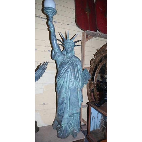 Bronze Statue of Liberty, 1930s For Sale - Image 4 of 14