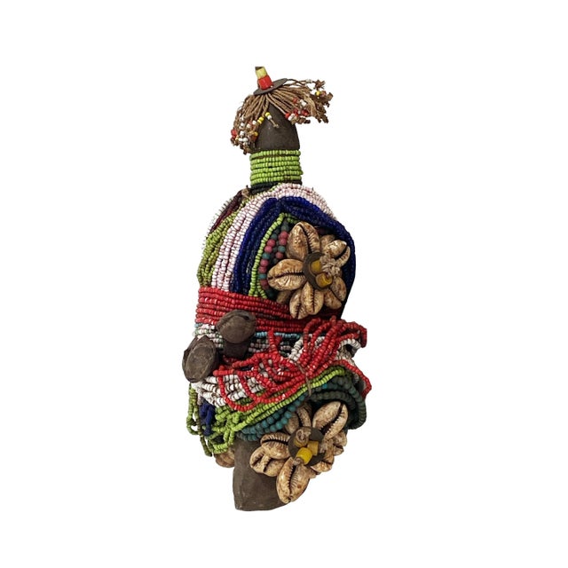 Namchi Namji Beaded Fertility Doll Cameroon 9" H For Sale - Image 4 of 10