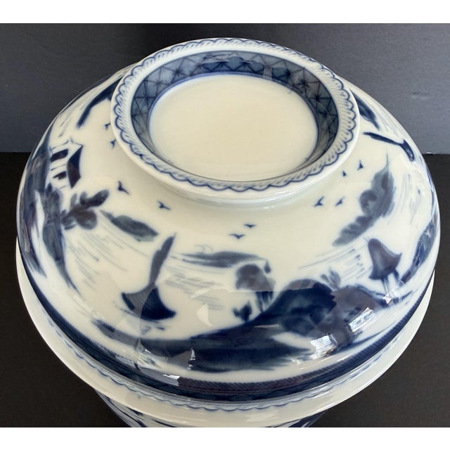 Mottahedeh Blue Canton Porcelain Temple Jar - Historic Charleston Foundation For Sale - Image 6 of 9