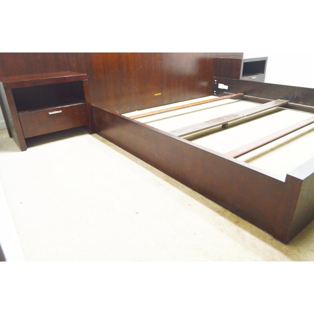 Wood Ethan Allen King Bed Two Nightstands Set For Sale - Image 7 of 10