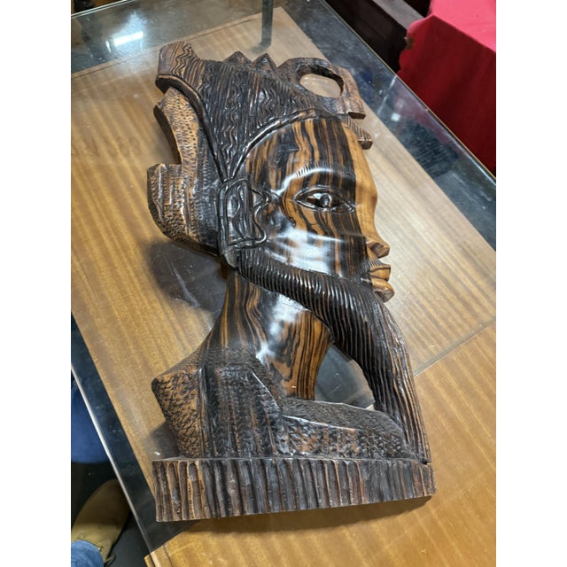 Large African Wedding Masks, 1950s, Set of 2 For Sale - Image 6 of 14