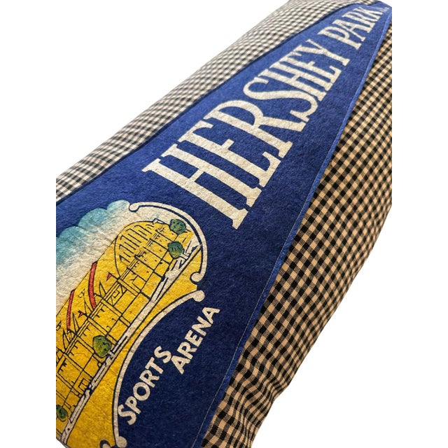 Description: Vintage Hershey Park, Pennsylvania Felt Pennant from around the 1960s, Unknown Date New cotton black and tan...