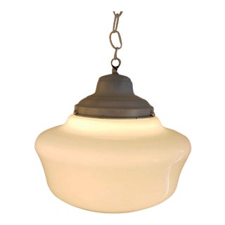 Vintage Schoolhouse Pendant Light For Sale