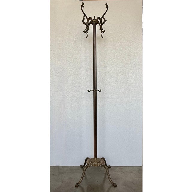 Early 20th Century Bronze and Brass Burnished Art Nouveau Belle Epoque Hanger, Bronze Grifone Feet For Sale - Image 14 of 18