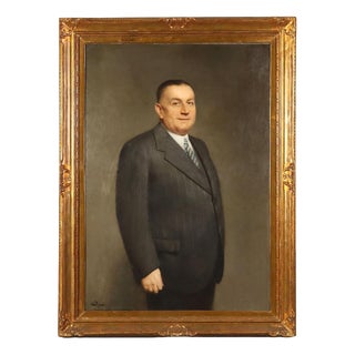 Emilio Rizzi, Portrait Composition, Oil on Canvas For Sale